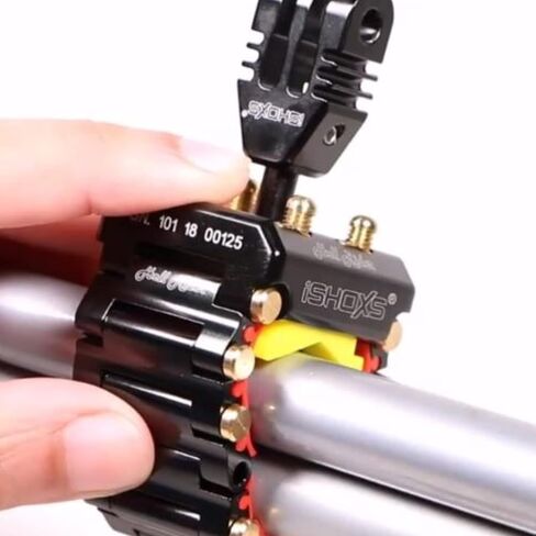 Hell Rider | Universal Handlebar Mount | Bike Mount ebike Action Camera Accessories | Fits GoPro Hero and Compatible Actioncam | Aluminum Chain Links 0.6" - 1.65" (15-42 mm) - Black in Saudi Arabia