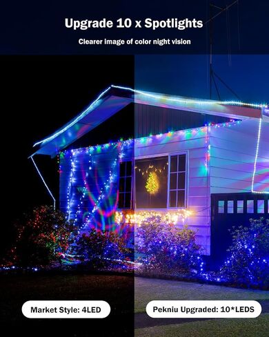 Outdoor Security Camera Wired 4MP/2K Color Night Vision, Rotating 355° Wired Surveillance Camera 2.4&5G WiFi with Spotlight, Motion Detection, 2-Way Talk, Compatible with Alexa (1pack) in Saudi Arabia