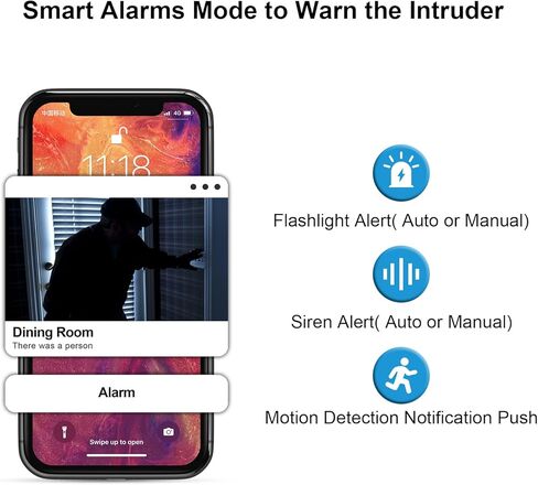 كاميرا أمان NGTeco 4MP لاسلكية خارجية، كاميرا بطارية 2.5K FHD لأمن المنزل مع كشف الحركة، رؤية ليلية ملونة مع ضوء كشاف، تخزين سحابي مجاني لمدة 30 يومًا، متوافقة مع Alexa in Kuwait