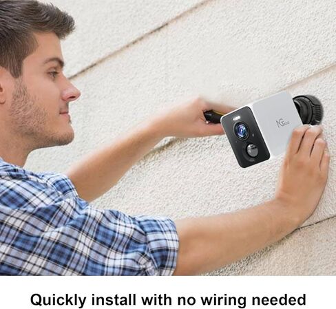 كاميرا أمان NGTeco 4MP لاسلكية خارجية، كاميرا بطارية 2.5K FHD لأمن المنزل مع كشف الحركة، رؤية ليلية ملونة مع ضوء كشاف، تخزين سحابي مجاني لمدة 30 يومًا، متوافقة مع Alexa in Kuwait