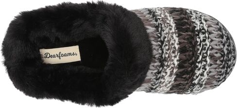 Dearfoams Women's Cora Striped Knit Clog Slipper in Kuwait