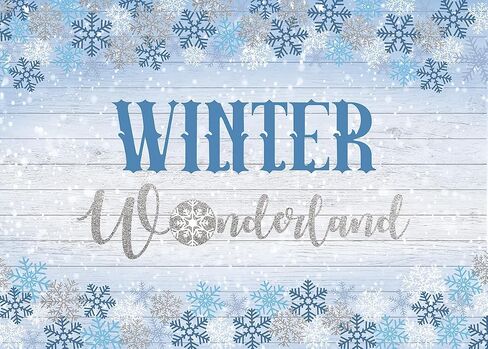 8x6FT Winter Backdrop Winter Wonderland Backdrop Winter Scene Backdrop Winter Party Decorations Banner F226 in Kuwait