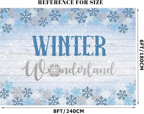 8x6FT Winter Backdrop Winter Wonderland Backdrop Winter Scene Backdrop Winter Party Decorations Banner F226 in Kuwait