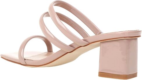 vivianly Strappy Heels Sandals for Women Chunky Heeled Sandals Three Straps Slip-On High Heels with Square Open Toe Sandals in Kuwait