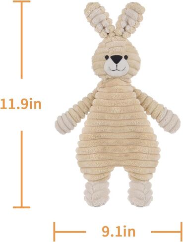 Apricot Lamb Corduroy Bunny Soft Loveys for Babies, Security Blanket for Baby Boy and Girl, 11.9 Inches for Infant and Toddlers (Green) in Kuwait