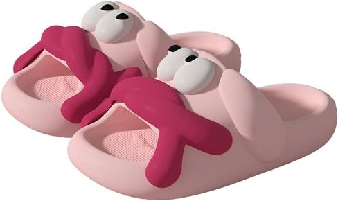 Cartoon Slippers for Women, Cute Big Eye Non-Slip Slides Sandals, Summer Funny Novelty Open Toe Beach Pool Shower Shoes Indoor & Outdoor in Saudi Arabia