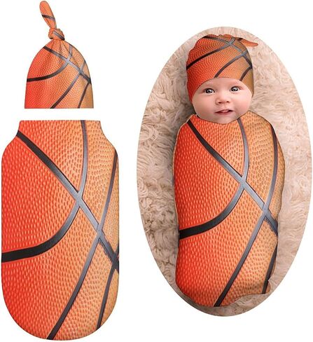 Vintage Baseball Newborn Baby Swaddle Blanket with Beanie Hat Baby Receiving Blanket Soft Baby Sleep Sack Baby Wraps Blankets Gifts for Boys Girls Infant in Saudi Arabia