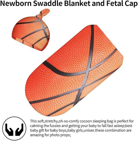 Vintage Baseball Newborn Baby Swaddle Blanket with Beanie Hat Baby Receiving Blanket Soft Baby Sleep Sack Baby Wraps Blankets Gifts for Boys Girls Infant in Saudi Arabia