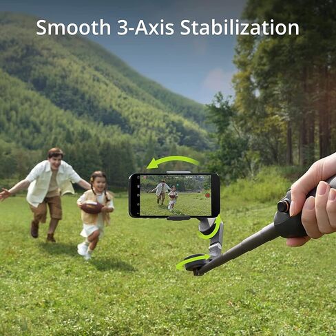 DJI Osmo Mobile 6 Smartphone Gimbal Stabilizer (Black) Accessory Bundle with 2 YR CPS Enhanced Protection Pack, LED Ring Light, Lexar 64GB MicroSDXC Memory Card and Cleaning Kit in Saudi Arabia