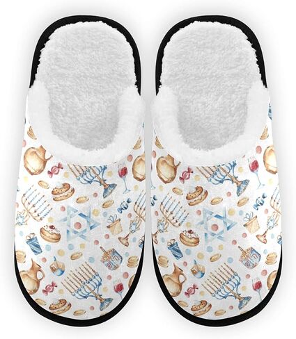 Dussdil Candle Star House Slippers Doughnut Home Spa Slippers Memory Foam Closed Toe Slipper Non Slip for Hotel Bedroom Travel Shoes Women Men M in Kuwait