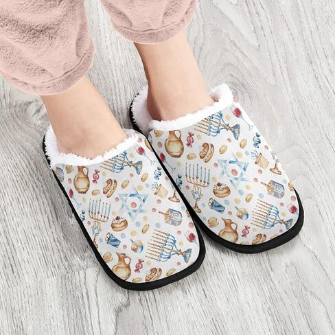 Dussdil Candle Star House Slippers Doughnut Home Spa Slippers Memory Foam Closed Toe Slipper Non Slip for Hotel Bedroom Travel Shoes Women Men M in Kuwait
