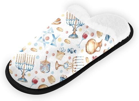 Dussdil Candle Star House Slippers Doughnut Home Spa Slippers Memory Foam Closed Toe Slipper Non Slip for Hotel Bedroom Travel Shoes Women Men M in Kuwait