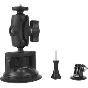 Car Windshield Suction Cup Mount for Insta360 ACE Pro ONE X4 X3 X2 X R RS GO 2 3, GoPro Hero Max Fusin 12 11 Accessories and DJI OSMO Action Camera Dash Cam Holder