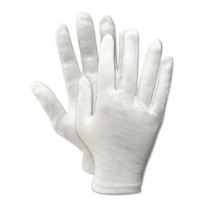MAGID TouchMaster 681H Glove | Cotton Inspection Gloves - Large, White (12 Pairs)