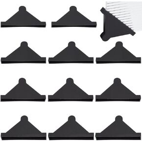 BENECREAT 48 Pcs 4 Size Plastic Corner Protectors, Black Triangle Edge Corner Bumpers, Glass Corner Protector for Protecting Ceramic Glass Mirrors Metal Sheets