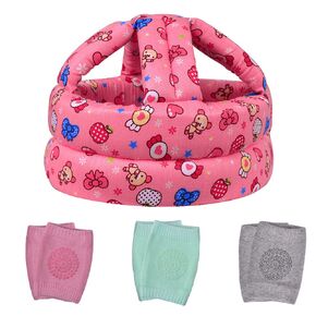 TORASO Baby Helmet & Baby Knee Pads for Crawling,Infant Helmet & Walking Baby Helmet，for Age 6-36 Months, Pink Forest(A)