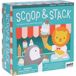 Petit Collage Scoop and Stack: Ice Cream Card Matching Game
