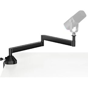 InnoGear Low Profile Mic Arm Boom Microphone Stand for Fifine AM8 K669B Elago Blue Yeti HyperX QuadCast AT2020 Shure SM58 SM7B, with Shock Mount Mic Clip 3/8" to 5/8" Adapter