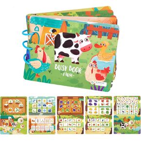 Jxueych Quiet Book for Toddlers Preschool Sensory Toys DIY Montessori Busy Book for Kids to Develop Learning Skills, Road Trip Essentials (Mini - Daily)