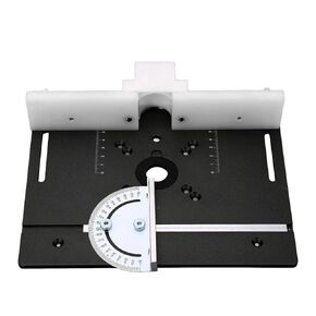 Woodworking Router Table Insert Plate Aluminum Alloy Router Metal Router Table Plate (Black)