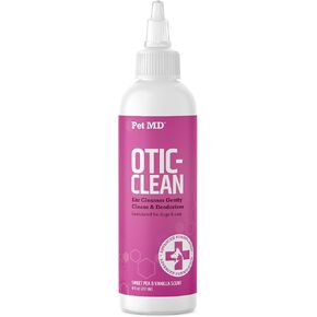 Pet MD Otic Clean Dog Ear Cleaner for Cats and Dogs - Effective Against Infections, Itching, and Controls Odor - 8 oz