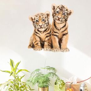 ملصق جداري من Little Tiger Brothers لغرف الأطفال وحيوانات الغابة، ملصق جداري قابل للإزالة واللصق، مقاوم للماء، ملصقات ديكور فنية جدارية للأطفال، غرفة المعيشة، غرفة اللعب، غرفة النوم