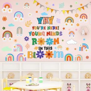 Colorful Inspirational Wall Decals Motivational Quotes Wall Stickers Peel and Stick Positive Phrases Stickers for Wall Removable Inspirational Wall Decal for Girls Room Bedroom Kids Classroom Decor