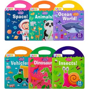 Sank Portable Jelly Quiet Book, Toddler Busy Book, 6 Themes Preschool Learning Activities Quiet Book, Preschool Activity Learning Books for Babies/Toddlers Ages 3-6 (Letters)