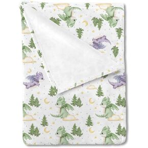 Baby Fairy Tale Dragons Blanket for Boy Girl Fantasy Dragon Stars Clouds Forest Swaddle Blankets Infant Toddler Nursery Stroller Crib Receiving Blanket Bedding Blanket Playmat 30x40