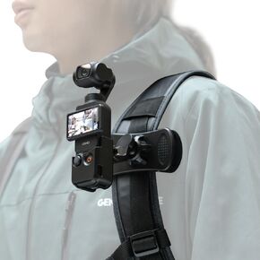 360 Degree Rotation Backpack Quick Clip Mount Compatible with DJI Osmo Pocket 3, GoPro Hero 12/11/10/9 and More