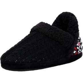 Women’s Slippers House Shoes Cozy Slipper with Warm Faux Fur Collar Winter Warm Knit Slip-on Slippers Indoor Bedroom for Womens