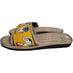 Hand Made – Mat Grass Slippers with Thai Elephant Pattern – Collection Edition 2024 Style