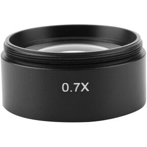 Microscope Objective Lens?Kp-0.7X Auxiliary Stereo Microscope Objective Lens?48mm Mounting?Easy to Attach?for Industry Video Microscope