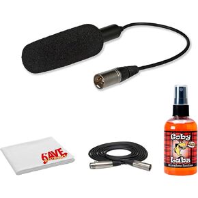 Panasonic AG-MC200G Unidirectional Microphone (AG-MC200G) Bundle Including: XLR Cable, Microphone Cleaner, Foam Windscreen, Fiber Cloth