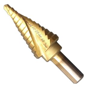 1 Pcs Titanium Step Drill bits Set, high Speed Steel Cone Drill bit of Metal/Wood/Plastic, Suitable for DIY Enthusiasts and Home use Aluminum case