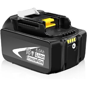 【Upgraded】 6.0Ah Lithium-Ion Replacement for Makita 18V Battery BL1850B BL1840B BL1860B BL1830B BL1820B ADBL1840B, Compatible with makita 18 volt LXT System Battery Charger and Cordless Power Tools