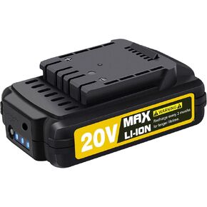 AVID POWER 20V MAX 1.5 Ah Lithium Ion Rechargeable Battery with Real-time Capacity Indicator, Only Compatible with AVID POWER 20V Tire Inflator ACAP110D-Y