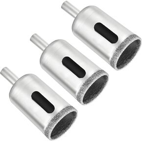 Aopin Diamond Drill Bits Core Drill Bits Hole Saw Kit 22mm(7/8inch) for Glass, Ceramics, Porcelain, Marble, Carbon Steel, 3Pcs