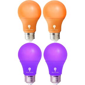 4 Pack LED Red and Green Light Bulbs - 120V E26 Base 9 Watt (60-watt Replacement) - Red and Green Bulbs for Party Decoration, Porch, Home Lighting, Christmas 4 Pack