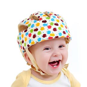 Baby Adjustable Helmet, Kid Soft Cushion Harnesses Cap, Toddler Infant Hat When Learning to Crawl Walk Play (Blue)