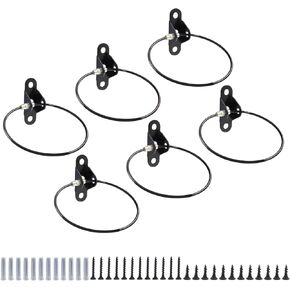 6 Pack Furniture Anchors Kit for Proofing, Anti Tip Furniture Straps for Dresser Cabinet to Wall Anchors, Black