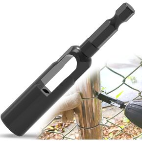 Drill Chuck Twist Ties Tool for 9 Gauge, Plum Fittings Wire Twist Tool for Fixing Fence, Chain Link Fence Ties Wire Twister Twisting Tool for Drill, Chainlink Fencing Twist Drill Chuck