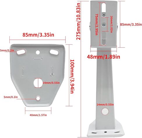 L-Shape Dome Camera Bracket, Wall Ceiling Mount for Security Dome Cameras, (Wall Mount Bracket) in Saudi Arabia