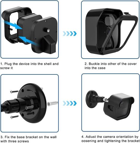 3 Packs Blink Outdoor Camera Mount Compatible with Blink 4th and 3rd Gen Outdoor Camera, 360° Degree Adjustable Security Mounting Bracket,Camera Not Included in Saudi Arabia