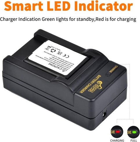 بطارية Pickle Power EN-EL19 (عبوتين) وشاحن حائط لجهاز Coolpix A100 W150 S32 S100 S2800 S3200 S3300 S3500 S3600 S4100 S4200 S4300 S5200 S5300 S6500 S6600 S6800 S6900 S7000، NP-BJ1 DSC-RX0 in Kuwait