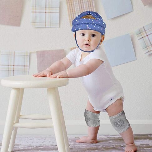 TORASO Baby Helmet & Baby Knee Pads for Crawling,Infant Helmet & Walking Baby Helmet，for Age 6-36 Months, Pink Forest(A) in Saudi Arabia