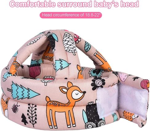 TORASO Baby Helmet & Baby Knee Pads for Crawling,Infant Helmet & Walking Baby Helmet，for Age 6-36 Months, Pink Forest(A) in Saudi Arabia