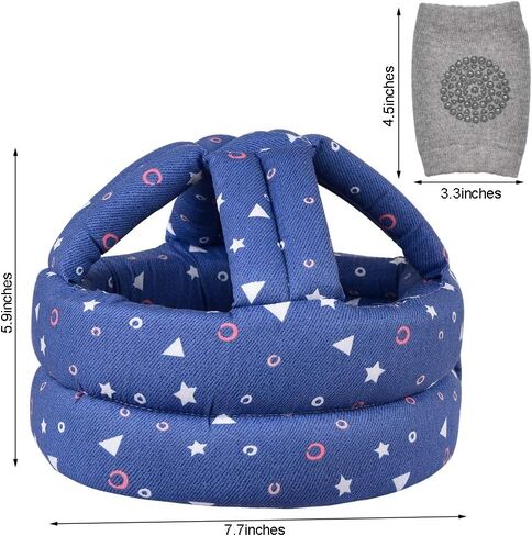 TORASO Baby Helmet & Baby Knee Pads for Crawling,Infant Helmet & Walking Baby Helmet，for Age 6-36 Months, Pink Forest(A) in Saudi Arabia