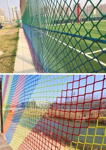KACQIHTU Rope Net Kids Safety Netting Stair Balcony Railing Child Safety Net Playground Netting Patio Fence Protection Net Pet Toy Anti-Fall Rope Netting Multicolour in Kuwait