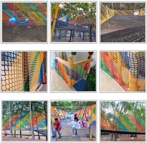 KACQIHTU Rope Net Kids Safety Netting Stair Balcony Railing Child Safety Net Playground Netting Patio Fence Protection Net Pet Toy Anti-Fall Rope Netting Multicolour in Kuwait